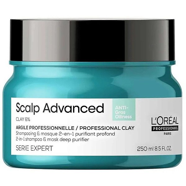 Champô + Máscara 2 em 1 L'Oréal Serie Expert Scalp Advanced Clay 6% - 250mL