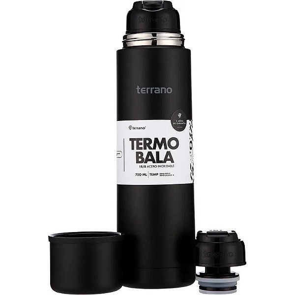 Garrafa Térmica Terrano Bala 750mL AC402022005 - Preta