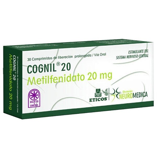 Comprimido Cognil 10 Metilfenidato 20MG (30 Comprimidos)
