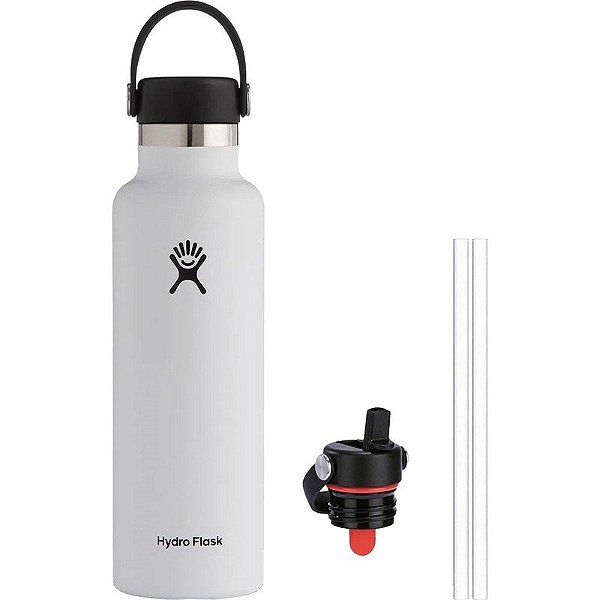 Garrafa Térmica Hydro Flask S21SX110 621mL + Tampa SFS001 - Branco