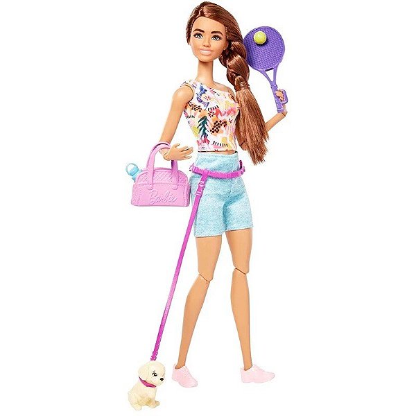 Boneca Barbie Workout with Puppy Mattel - HKT91
