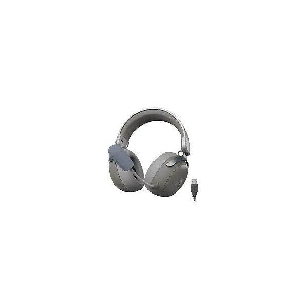 Headset Gamer Ajazz AHM008 Max / Sem Fio - Cinza / Branco (986949)