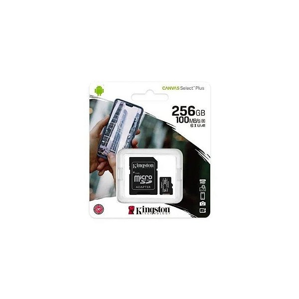 Cartao Micro SD 256GB Kingston Canvas Plus SDCS2
