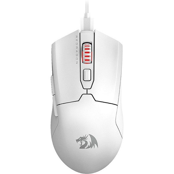 Mouse Gamer Redragon M995W Fyzu com cabo USB Branco