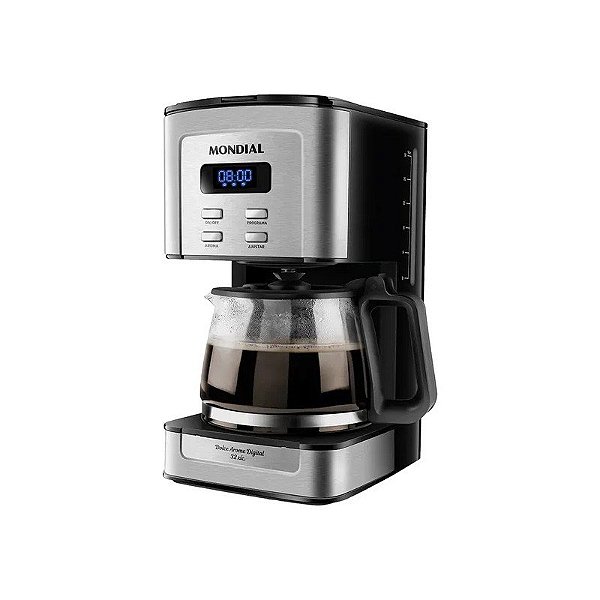 Cafeteira Elétrica Mondial Dolce Arome Digital C-44-32X-Sdi - 800W - 32 Xícaras - 220V - 50/60Hz - Prata e Preto