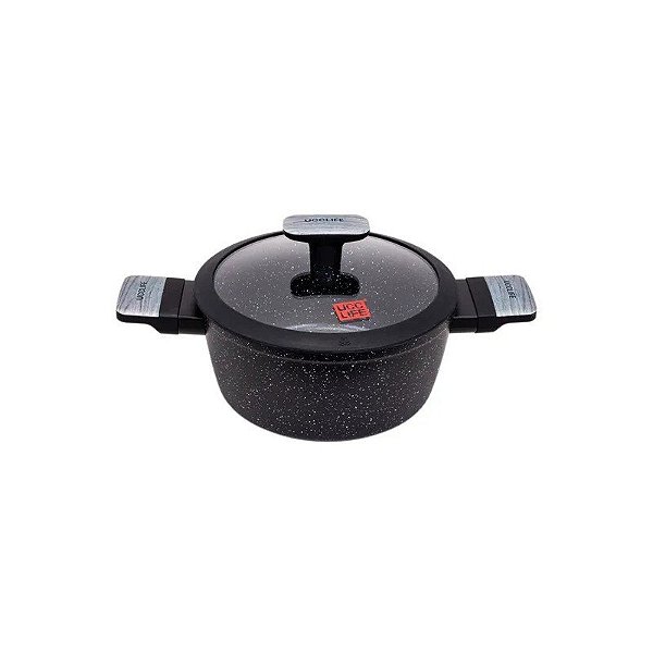Vaso Giratório Fundo Ucc Life de 20 cm em Granito Preto