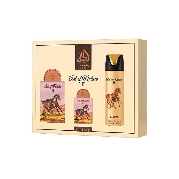 Kit Lattafa Art Of Nature II Eau de Parfum Unissex - 3 Unidades