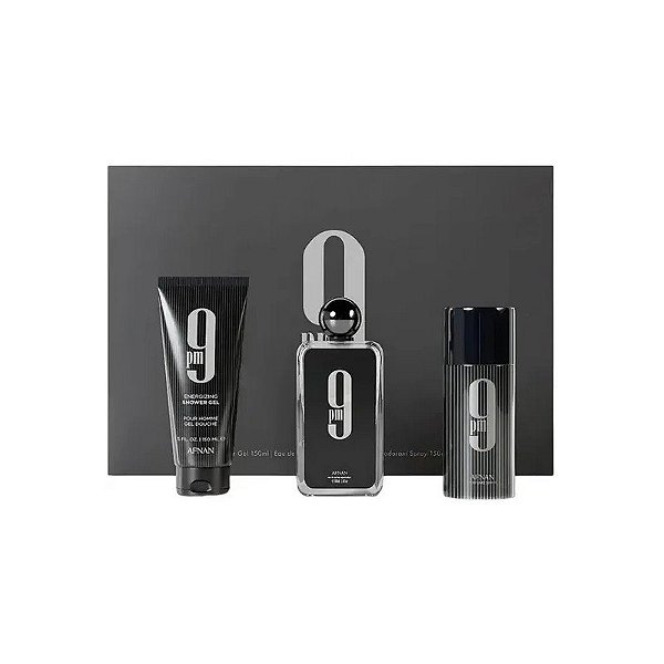 Kit Afnan 9PM Masculino + Shower Gel + Deo 150 ML