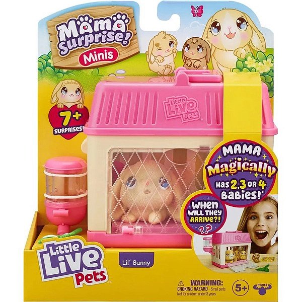 Peluche Coelhinho Lil' Pequenos Animais Vivos Mamãe Surpresa Alce - 26511