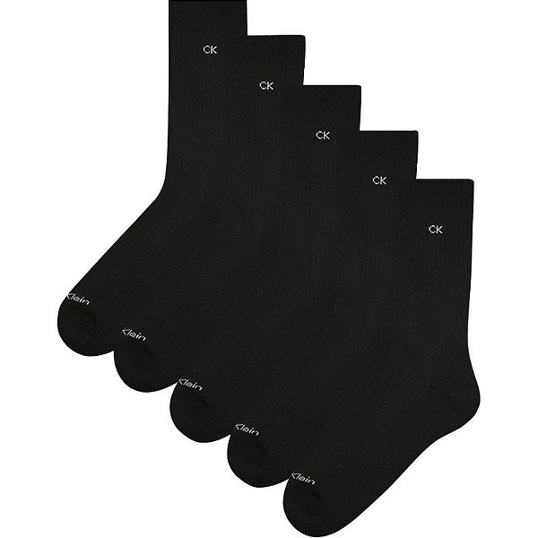 Meias Calvin Klein CVM213CR09002 - Masculina (5 Pares)