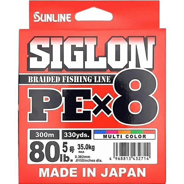 Linha Multifilamento Siglon PEx8 80lb 35,0kg 0,382mm 300m