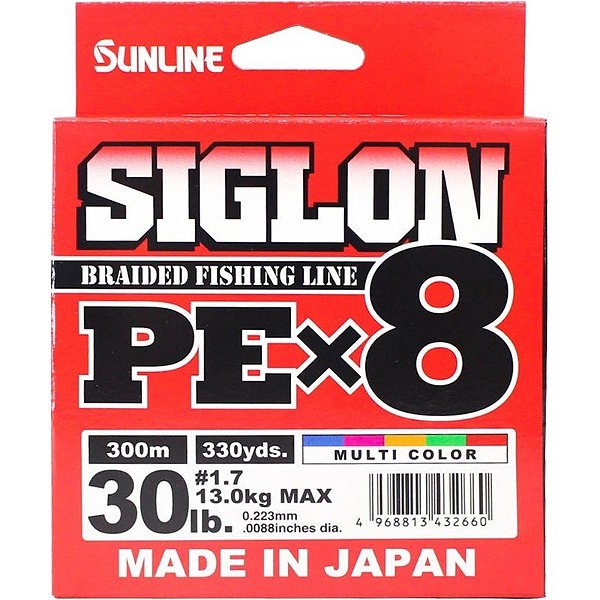Linha Multifilamento Siglon PEx8 30lb 13.0kg 0.223mm 300m