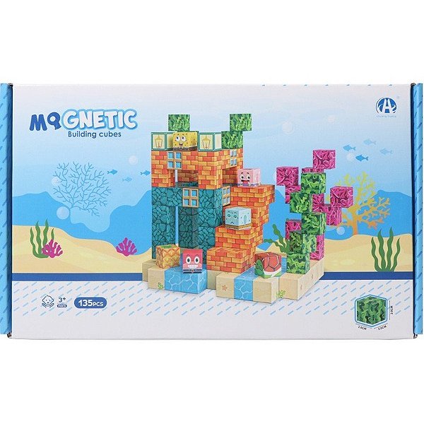 Blocos de Construção Magnéticos Cubos Magnéticos Chuang Huang - CH1406 (135 peças)