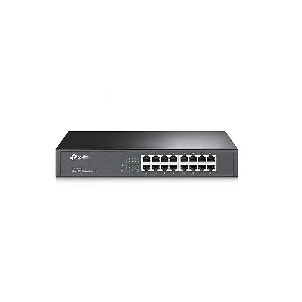 Hub Switch TP-Link de 16 Portas TL-SF1016DS 10/100MBPS Montável em Rack