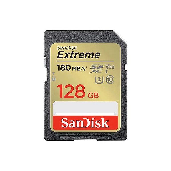 Cartão de Memória SD Sandisk Extreme 128GB 180MBS - SDSDXVA-128G-Gncin