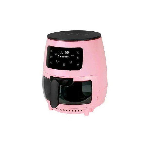 Fritadeira Elétrica Air Fryer Smartfy AF03RS 220V Rosa Pin/3,6L/Digital
