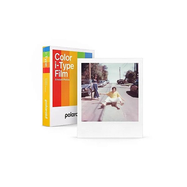 Papel Fotográfico para Impressora Polaroid I-Type Color - 8 Unidades