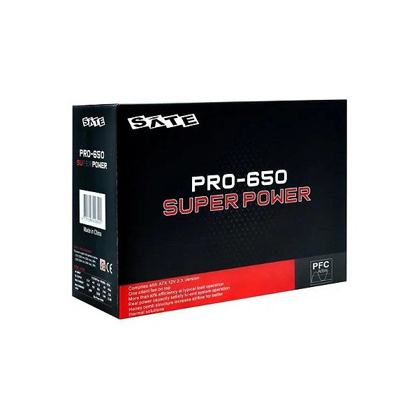 Fonte 650W Satellite PRO-650 Super Power