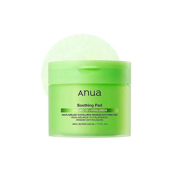 Almofadas Tônicas Anua Azelaic 10 + Hyaluron Soothing Sencitive 90 Unidades