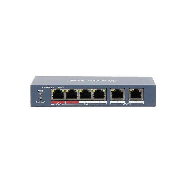 Hub Switch Hikvision 04P 10/100MBPS Poe RJ45 DS-3E0106HP-e