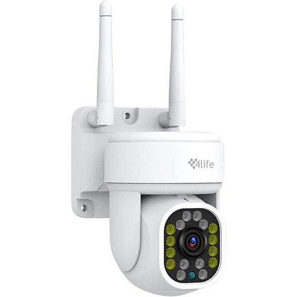 Cámara de Seguridad Smart 4Life Outdoor FLD7G Wifi Bivolt 50-60Hz - Blanco (caja fea)