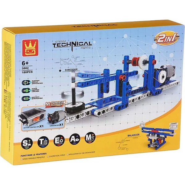 Blocos de Construção Steam Technical Parts Wange - 3802 (180 Peças)