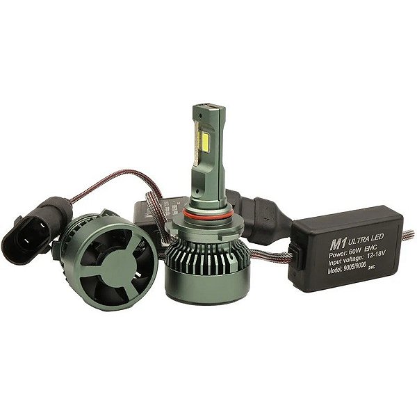 Lâmpada Ultra LED M1 HS 905 (HB3) 60Watts 6000k Luz Branca