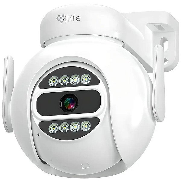 Câmera de Segurança IP 4Life Outdoor 360 Smart FLD8G 4MP 3.6mm Wi-Fi (caixa feia)