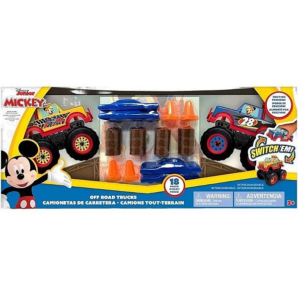 Carro Disney Junior Caminhonetes de Estrada Força de Fricção - 11913 (18 Peças)
