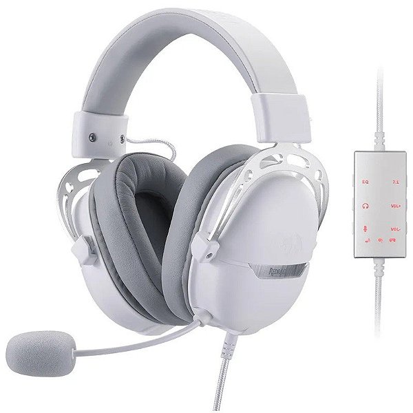 Headset Gamer com Fio Redragon H376WG Aurora Branco
