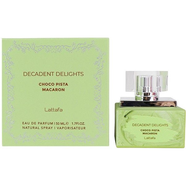 Perfume Lattafa Decadent Delights Choco Pista Macaron EDP 50mL - Feminino