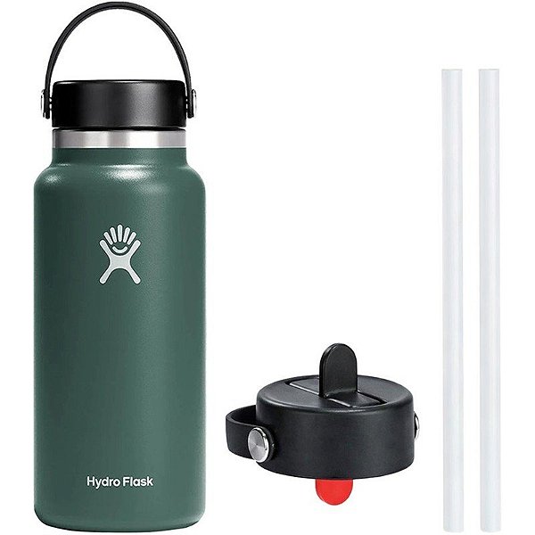 Garrafa Térmica Hydro Flask W32BTS332 946ml + Tampa WFS001 - Verde Militar