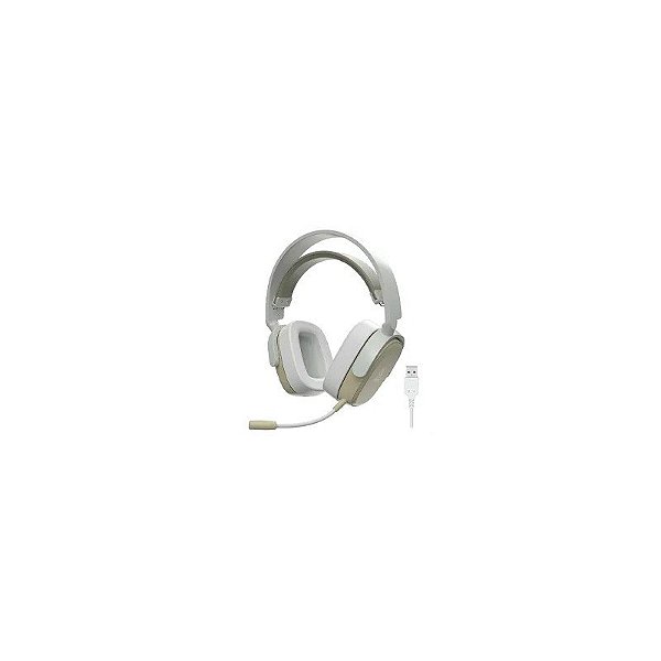 Fone de Ouvido Gamer Ajazz AHM09 Max / Sem Fio - Cinza / Branco (986956)