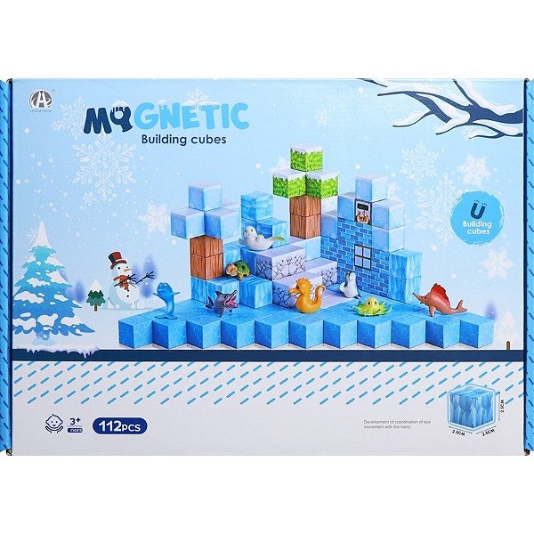 Kit de Construção de Cubos Magnéticos Magnetic Chuang Huang - CH1267 (112 peças)