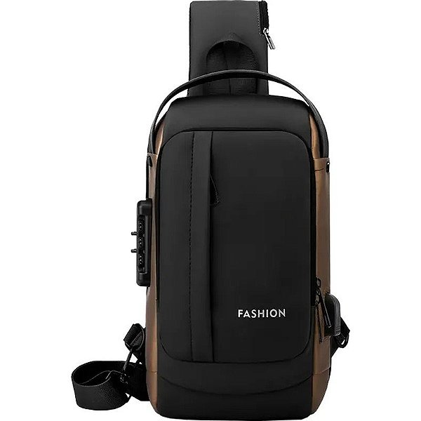 Bolsa com Cadeado Fashion T2 - Preto/Dourado