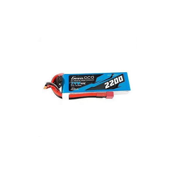 Bateria Gens Ace 7.4V 2200mAh 45C 2S G-Tech Lipo Deans Plug