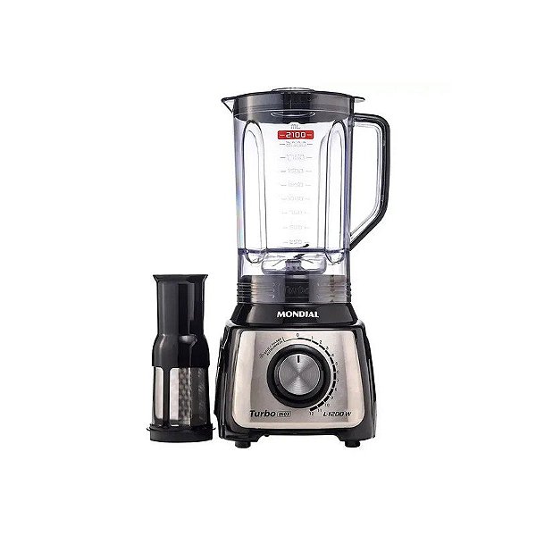 Liquidificador Mondial Turbo L-1200BI - 1200W - 3L - 220V 50/60HZ - Preto