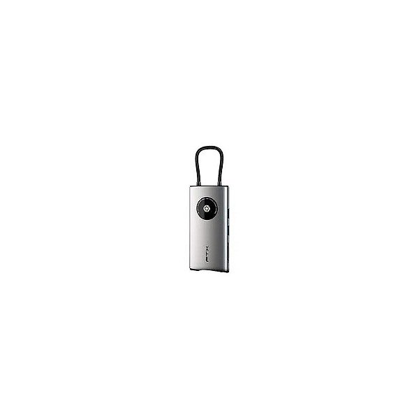 Hub USB-C FTX CT-HUBL3-Ag 8 Portas / HDMI / 2 USB 3.0 / USB 2.0 / RJ45 / SD / TF / USB-C Fêmea - Cinza