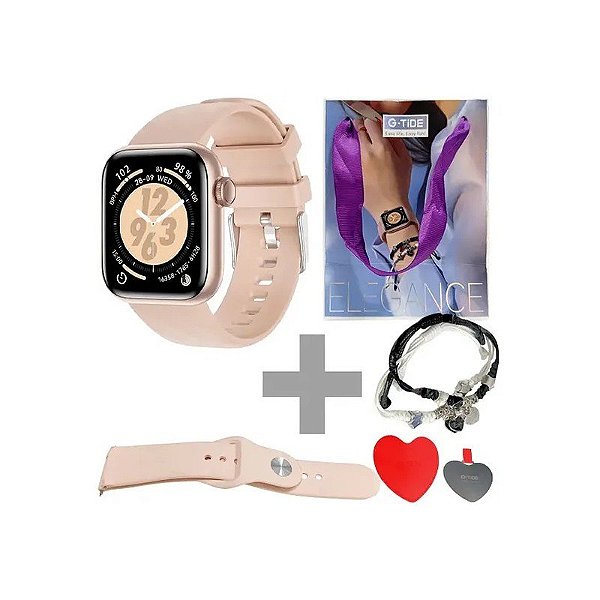 Relógio G-Tide Elegance com Bluetooth - Dourado + Pulseira
