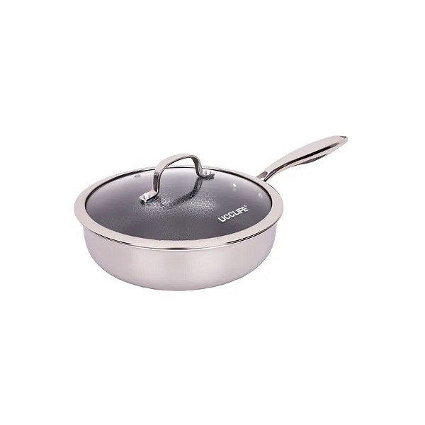 Frigideira Ucc Life Em Aço Inoxidável, 24 CM