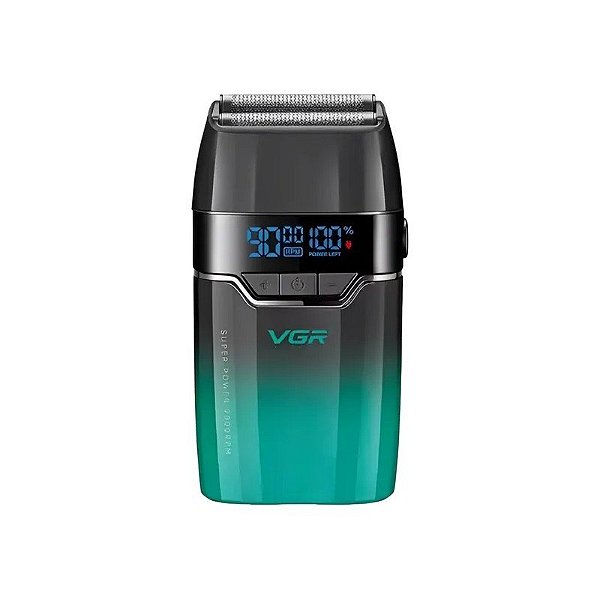 Apontador Elétrico VGR V-308 Recarregável - Preto/Verde