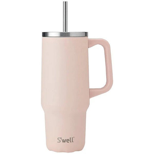 Garrafa Térmica com Canudo S'well Tumbler XL 880mL - Sal do Himalaia