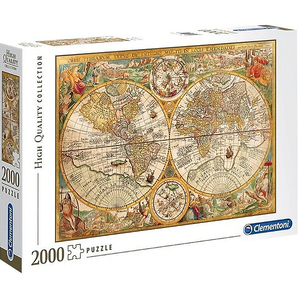 Quebra-cabeça Coleção Musal Mapa Antigo Clementoni - 32557 (2000 Peças)
