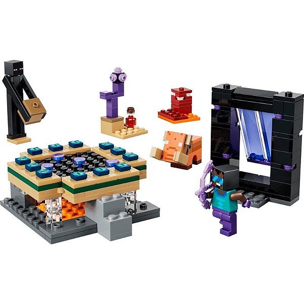 Jogo Lego Minecraft Jornada pelo Portal do Nether & End - 21584 (192 peças)