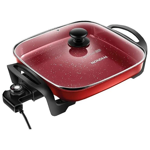 Frigideira Elétrica Mondial PE-49-RC MultiCook Premium 4L 1200W 220V/60Hz Vermelha