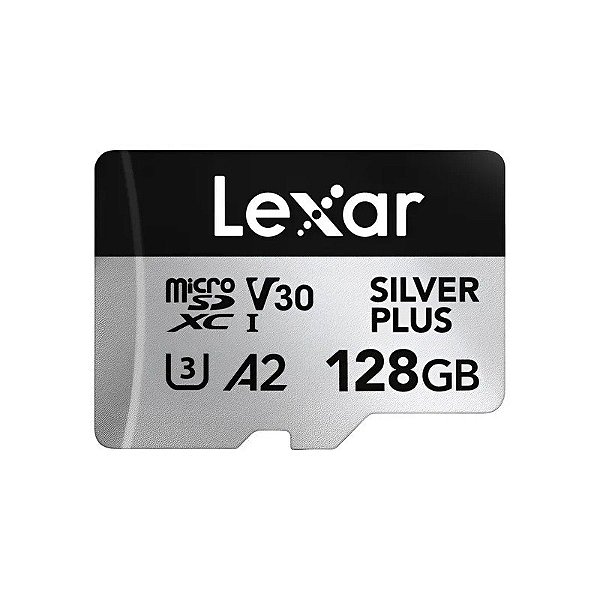 Cartão Micro SD Lexar Silver Plus 05-100MB/s C10 128 GB (LMSSIPL128G-Bnang)