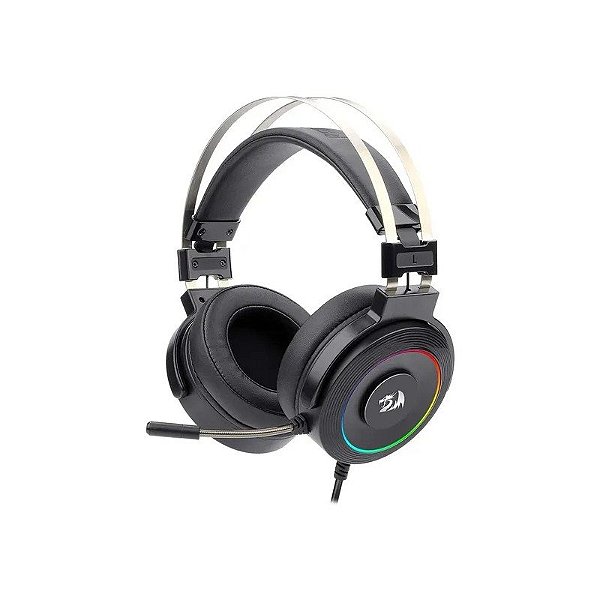 Headset Gamer Redragon Lamia 2 H320 RGB-1 com Fio com Suporte Preto