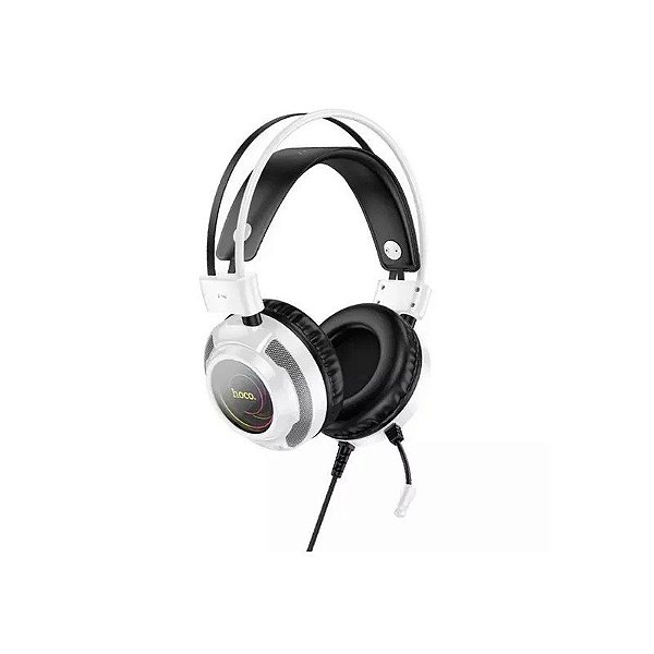 Fone de Ouvido Gamer Hoco W110 com Conector de 3,5 MM - Branco