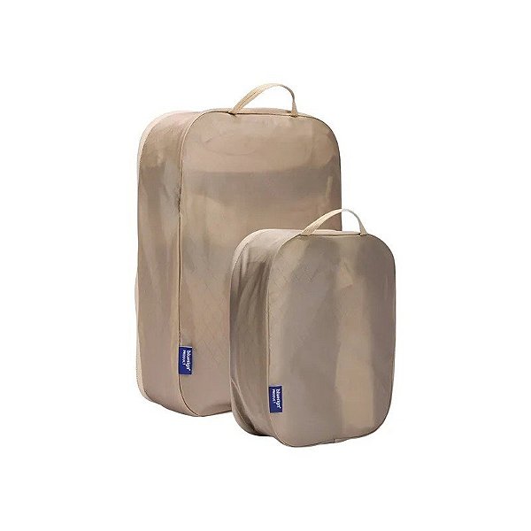 Jogo de Bolsa Organizadora Thule Packing Cube - Bege Suave com 2 Peças