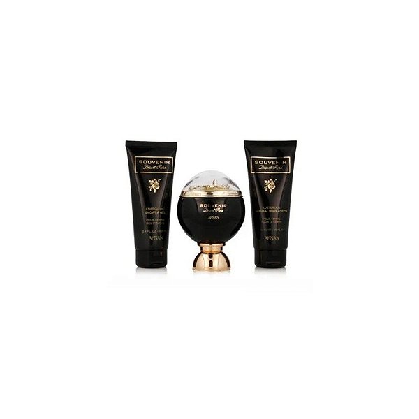 Kit Afnan Souvenir Desert Rose Edp 100ML 3 Peças
